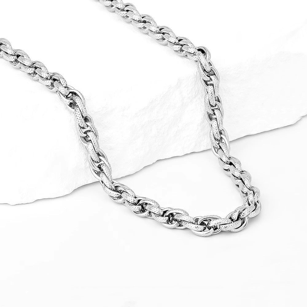 Planderful Jewelry Titanium Steel Necklace For Men Mobius Collarbone Design Luxury