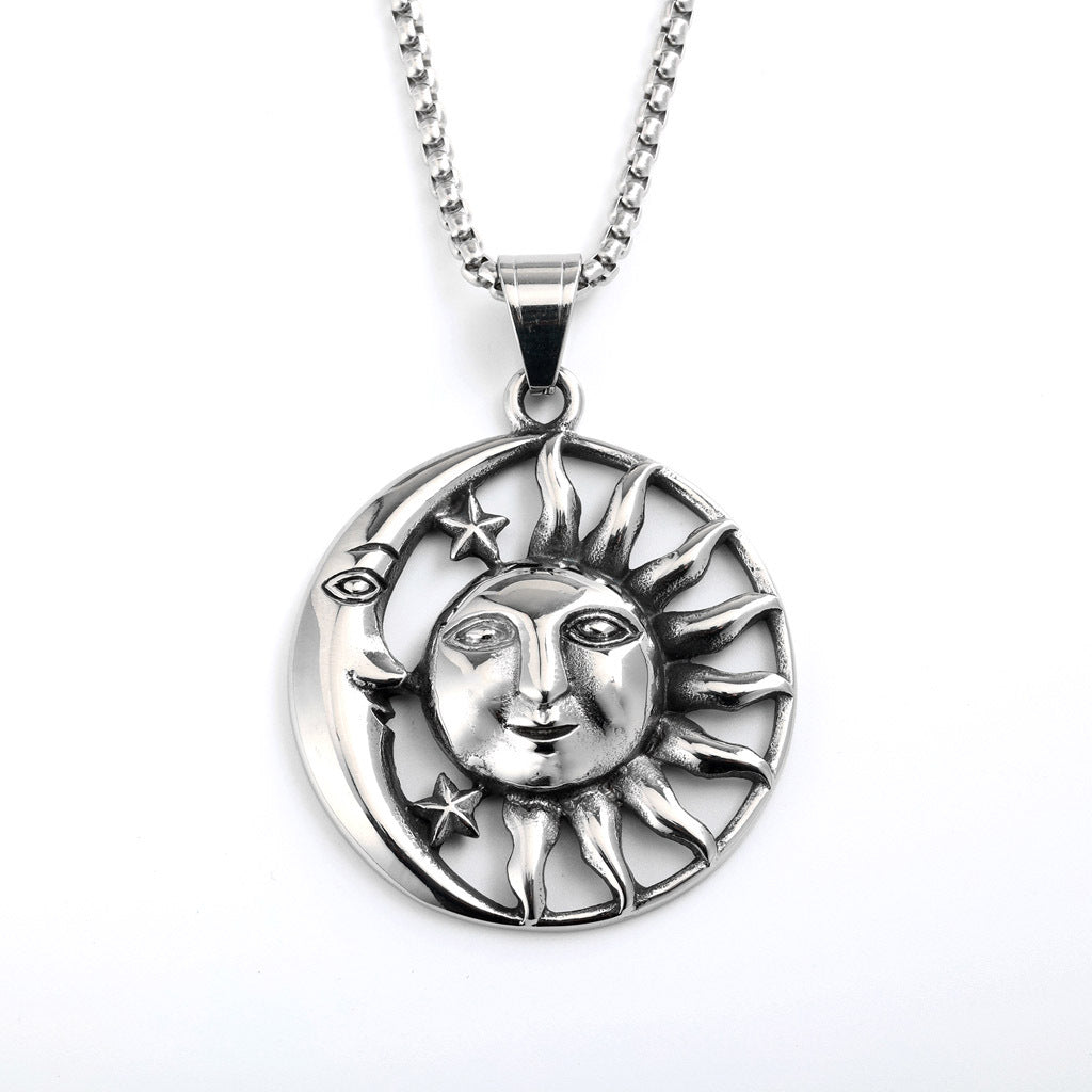 Vintage Stainless Steel Pendant Necklace