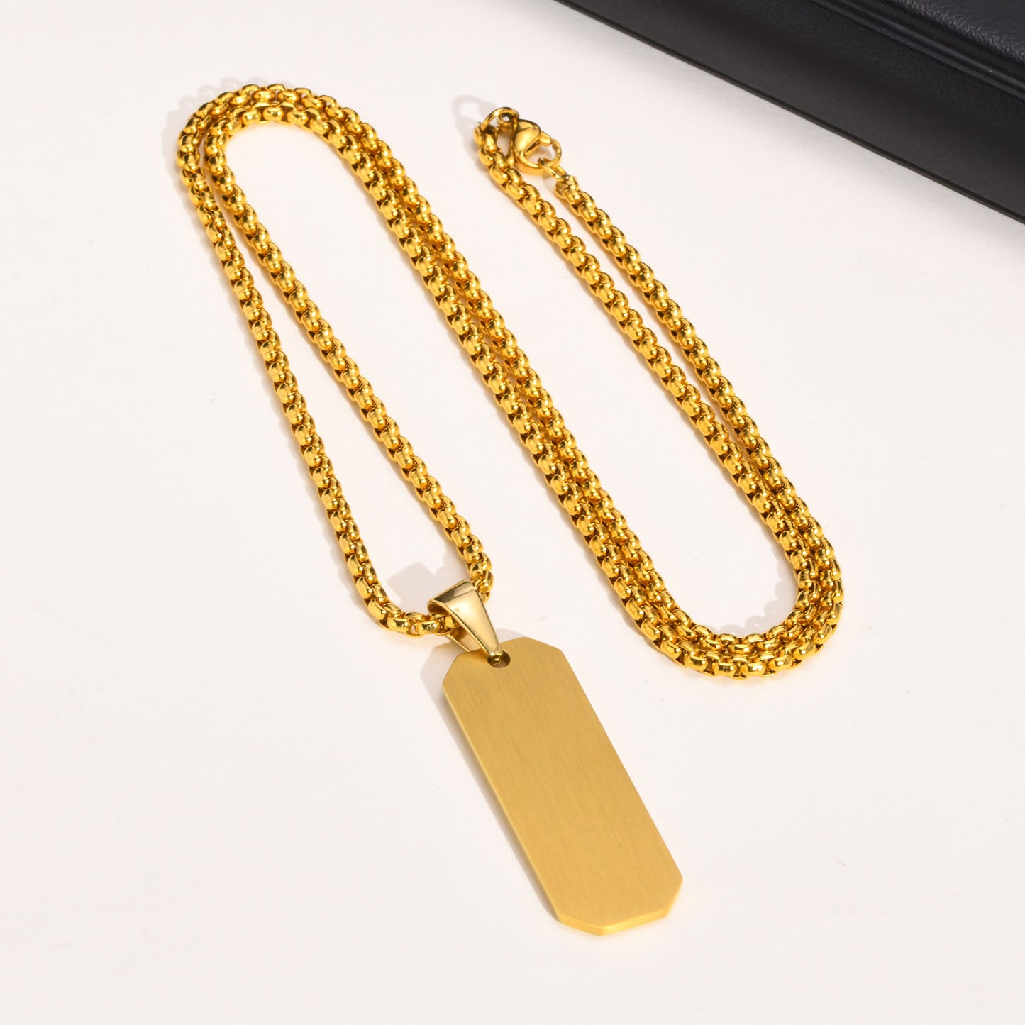 Cross-Border European and American Men's J Simple Tag Pendant