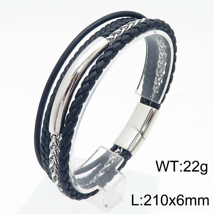 Planderful Mens Magnetic Buckle Bracelet Personalized