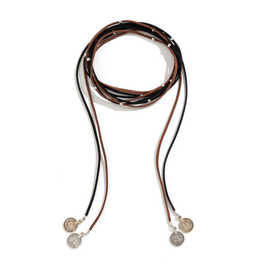 Velvet Tassel Bow Choker Necklace with Gothic Charm