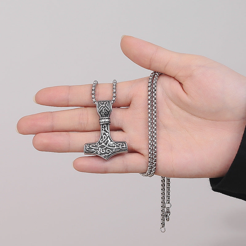 Stainless Steel Necklace – Vintage Nordic Rune