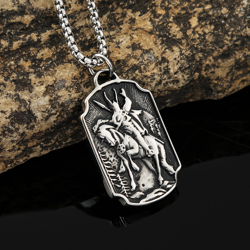 European And American Stainless Steel Viking Warrior Pendant