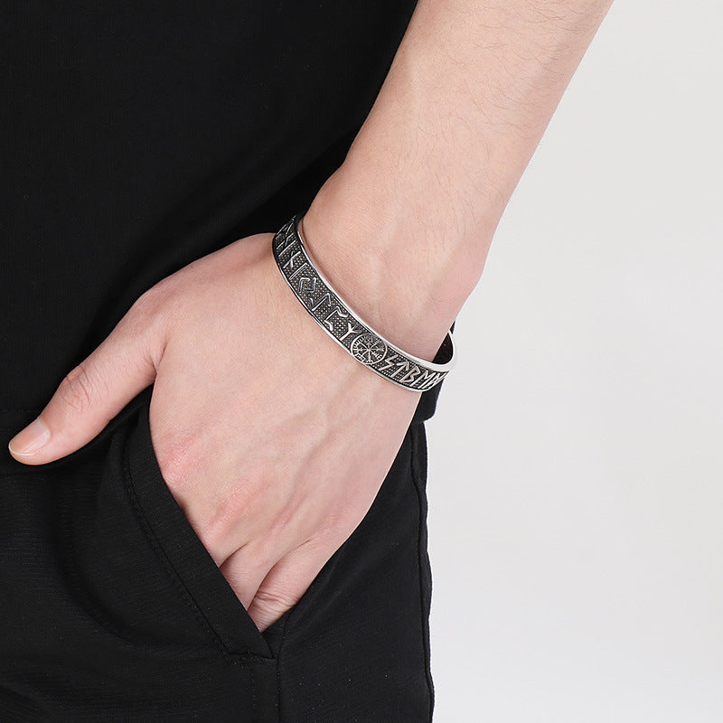 Planderful Personalized Viking Compass Bracelet For Men