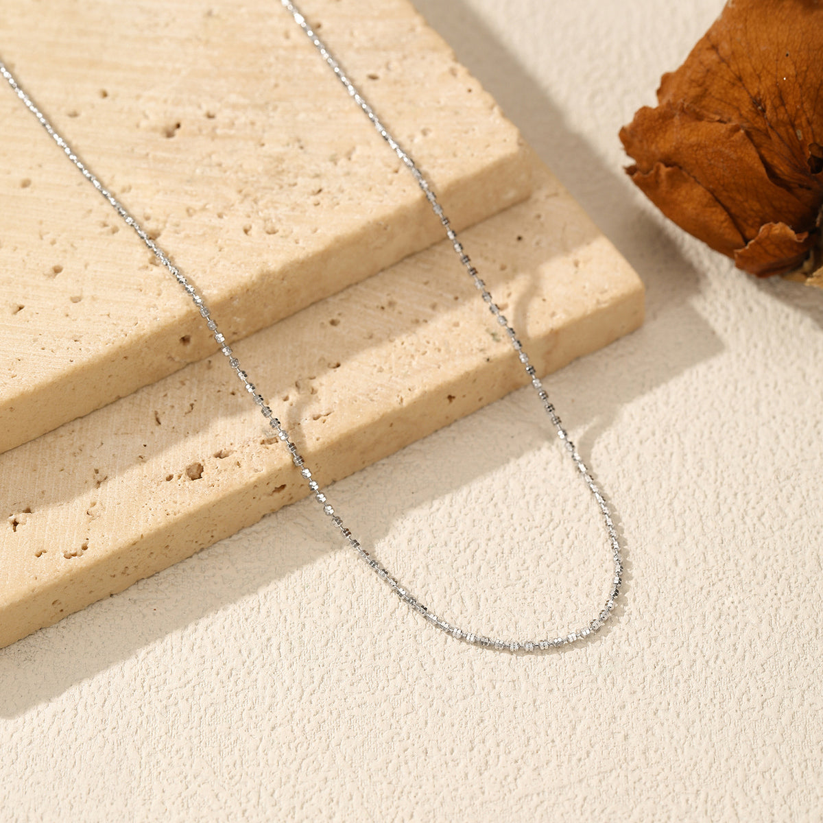 925 Sterling Silver Beanie Chain Necklace