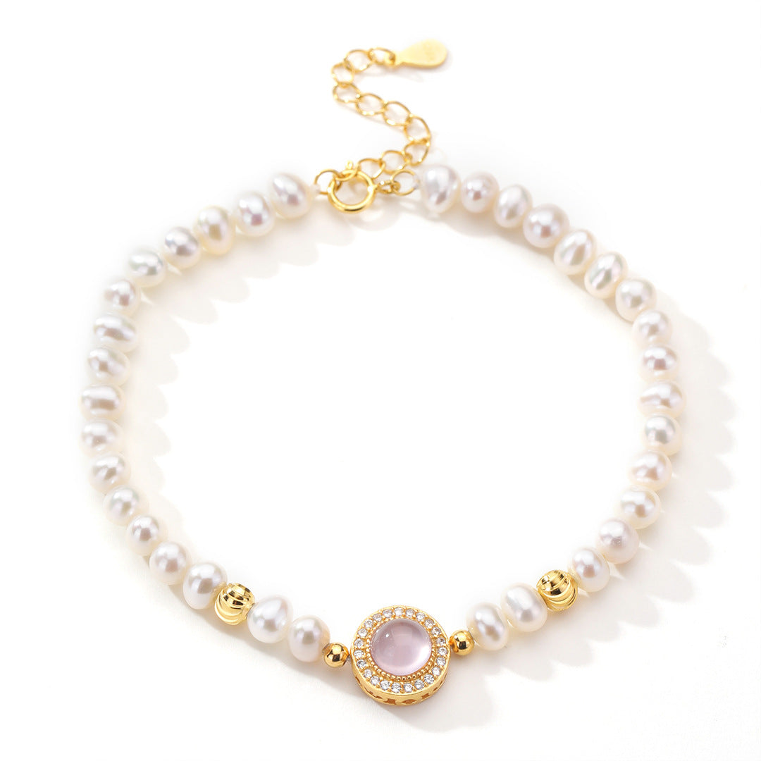 Freshwater Pearl Hibiscus Necklace