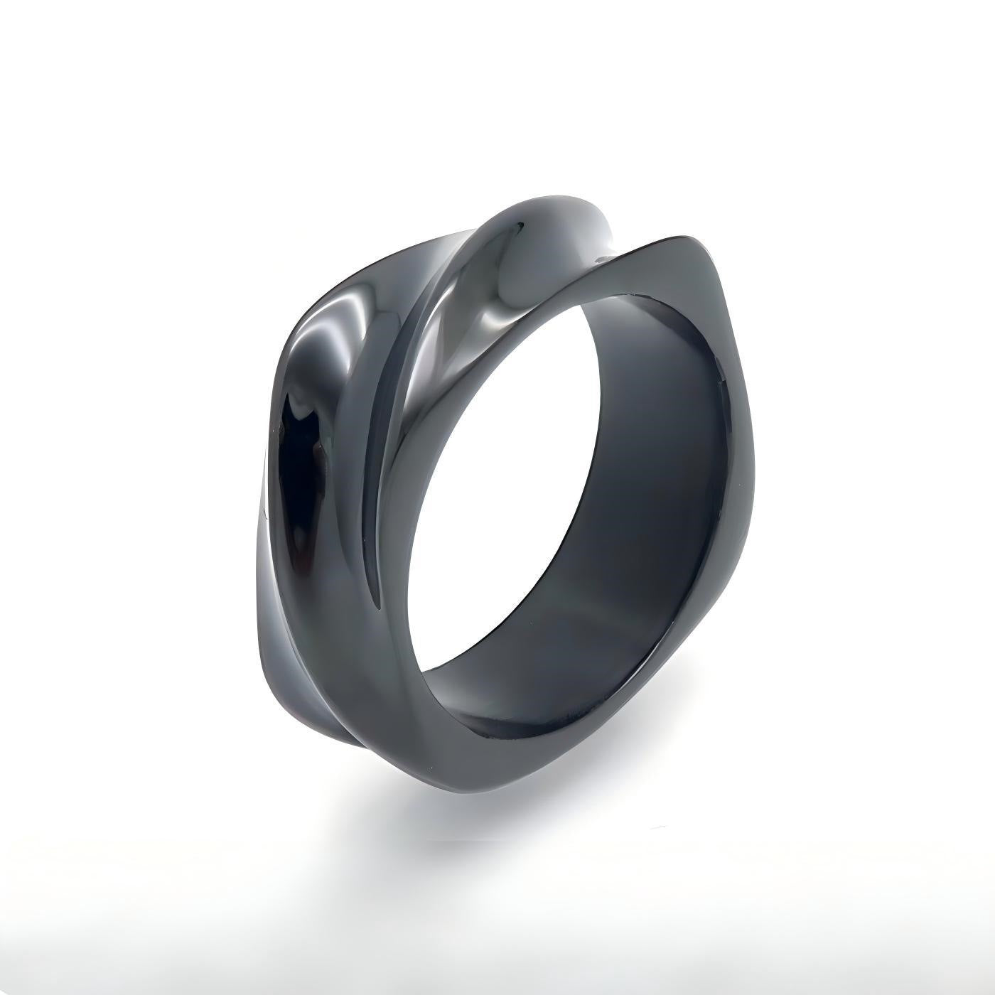 Spiral Twisted Texture Ring, And Twist Ring, Stainless Steel Men's Ring
