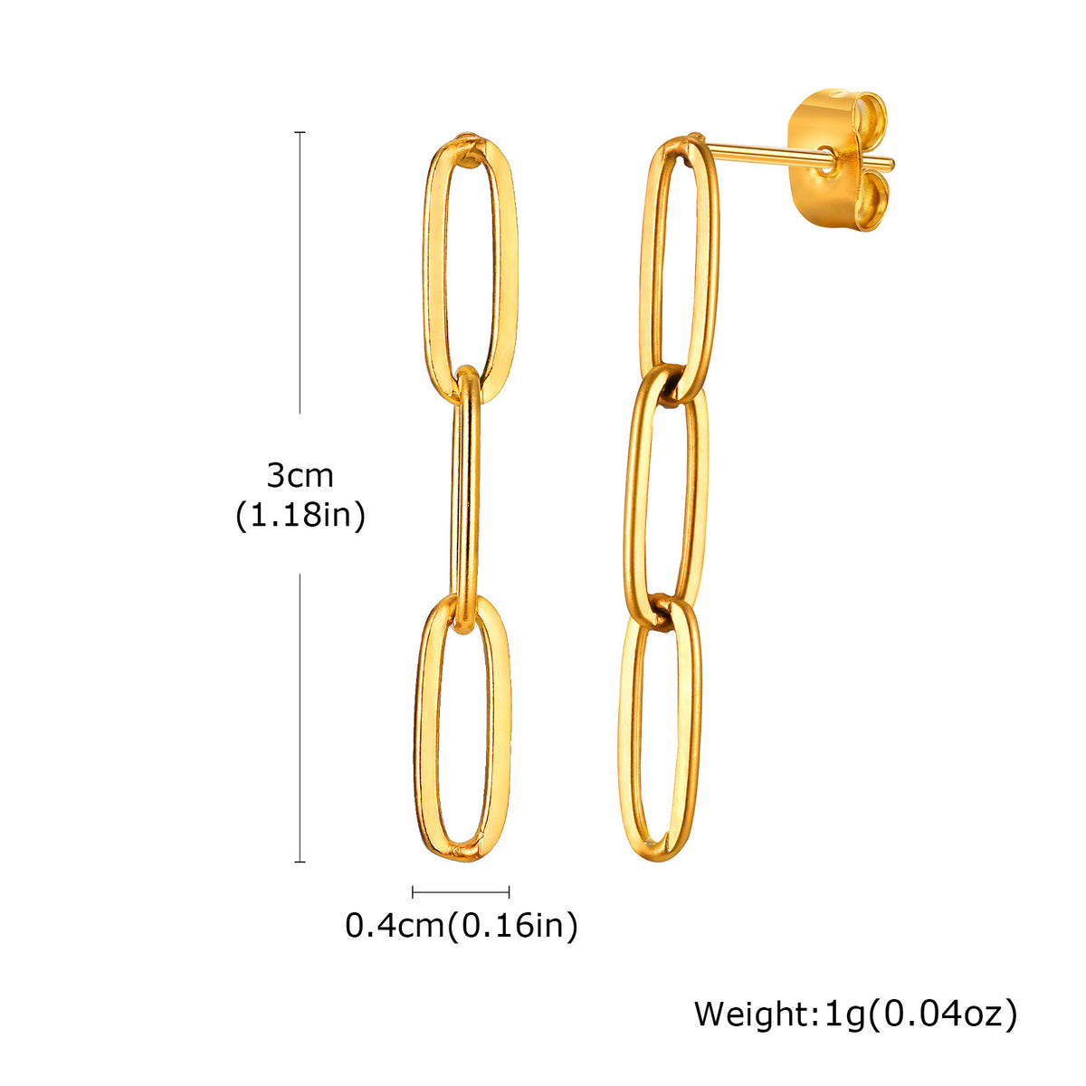 Stainless Steel Cross Earrings