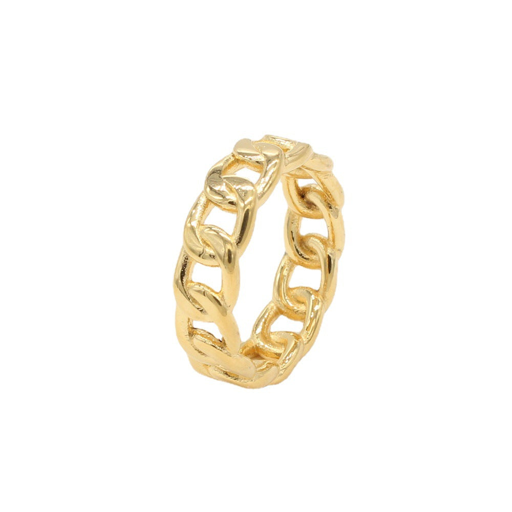 European Style Hip-hop Wind Chain Ring