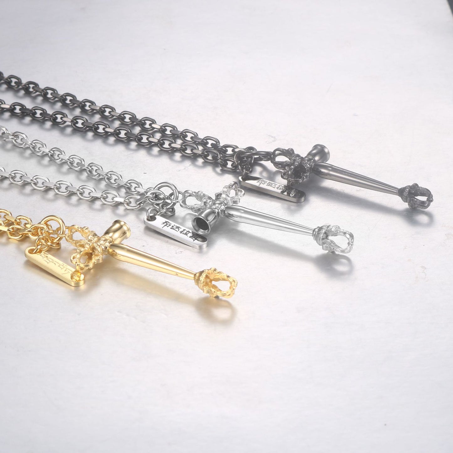 Trendy Titanium Steel Cross Pendant for Men and Women - Simple and Stylish Design