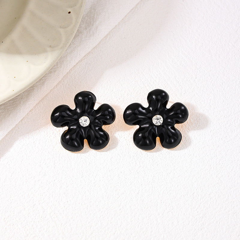 Planderful Vienna Verve Earrings – Summer Fresh Metal Color Zircon-Encrusted Design