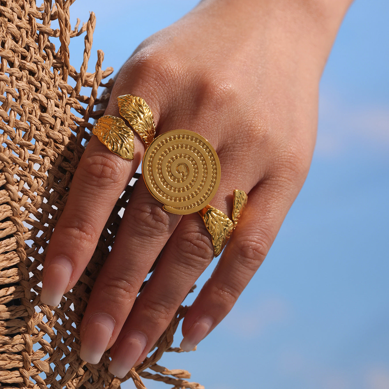 Planderful Unisex Industrial Circle Ring 18K Gold Plated