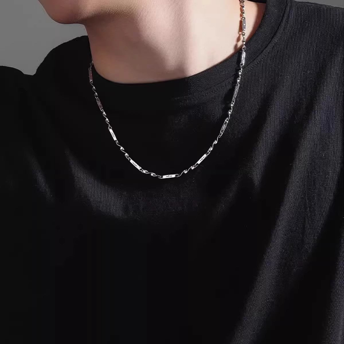 Planderful Jewelry Stainless Steel Mens Necklace Mobius Band Design That Resists Fading For Everyday Wear