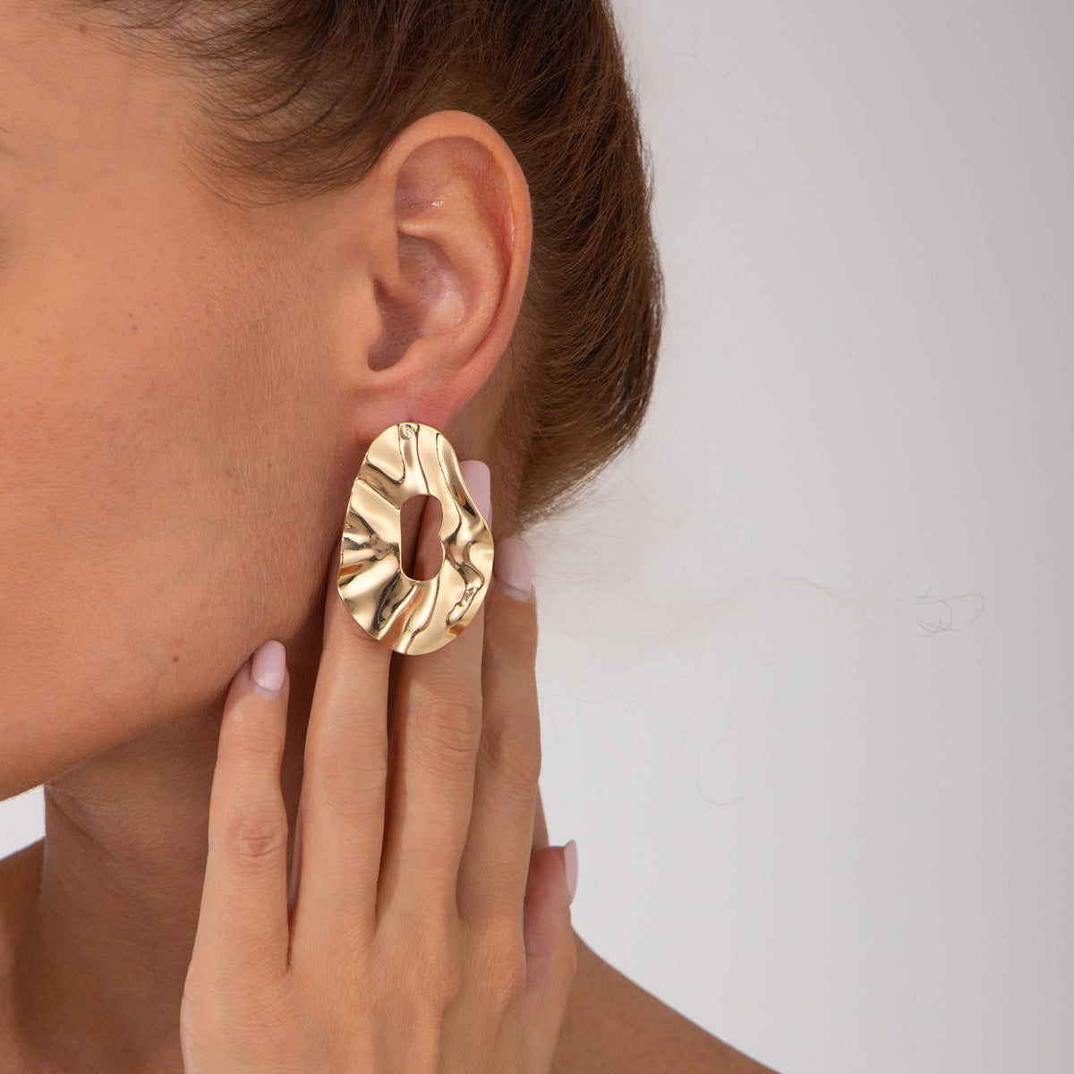 Planderful Vienna Verve Earrings – Unique Irregular Liquid Glossy Design