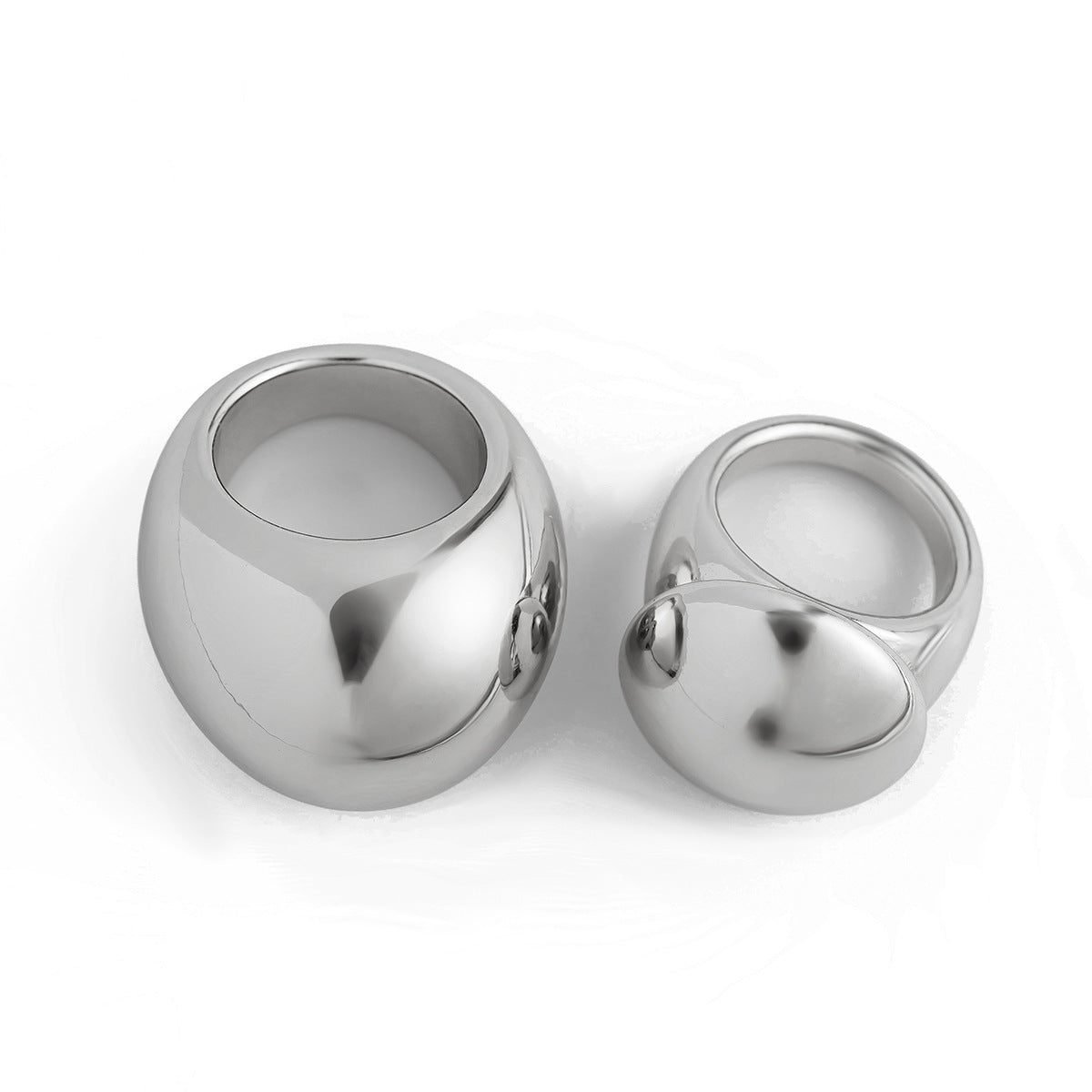 Planderful Vienna Verve Geometric Statement Ring Set For Modern Women Bold Two Piece Jewelry