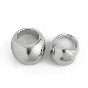 Planderful Vienna Verve Geometric Statement Ring Set For Modern Women Bold Two Piece Jewelry