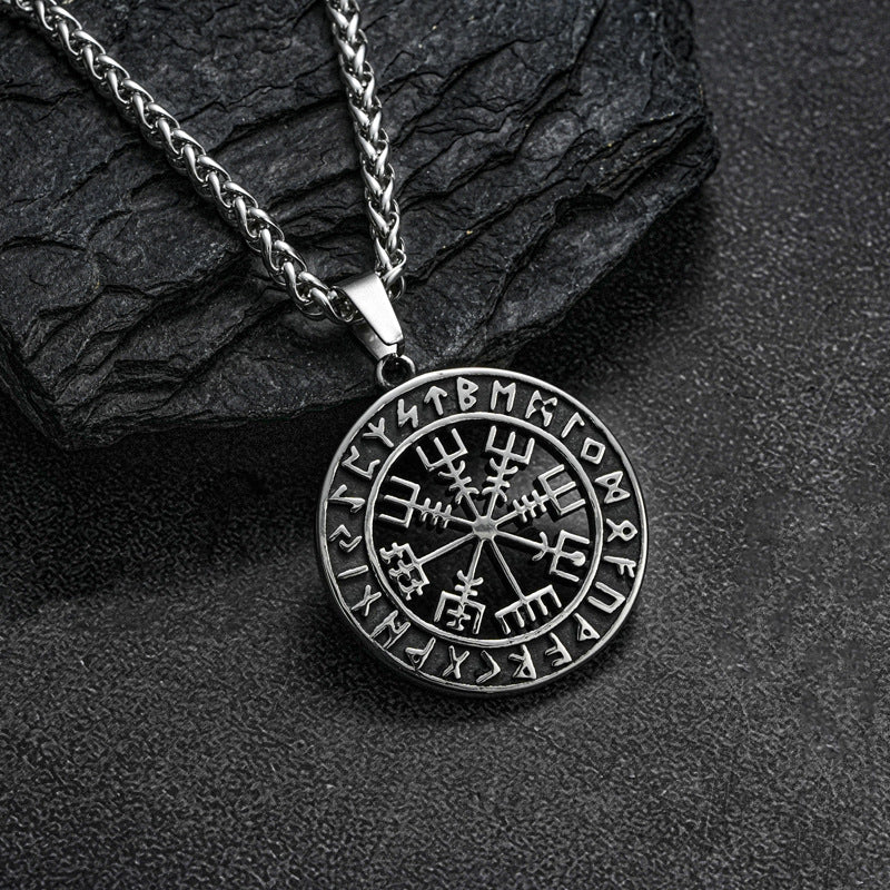 Planderful Collection Viking Totem Pendant Necklace Unisex Titanium Steel Personalized For Men Women