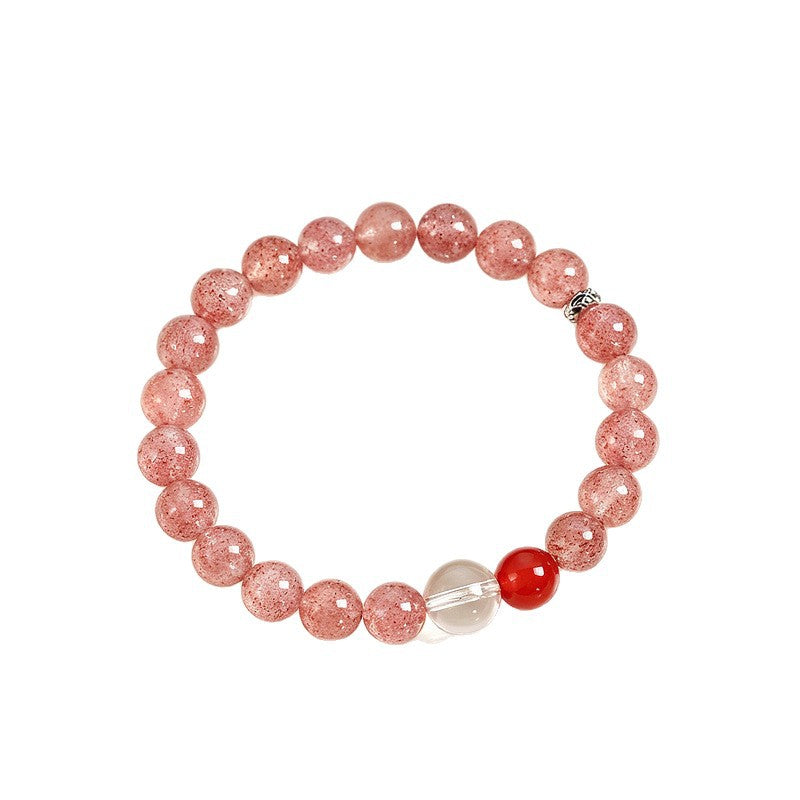 Strawberry Quartz Pink-Mist Bracelet