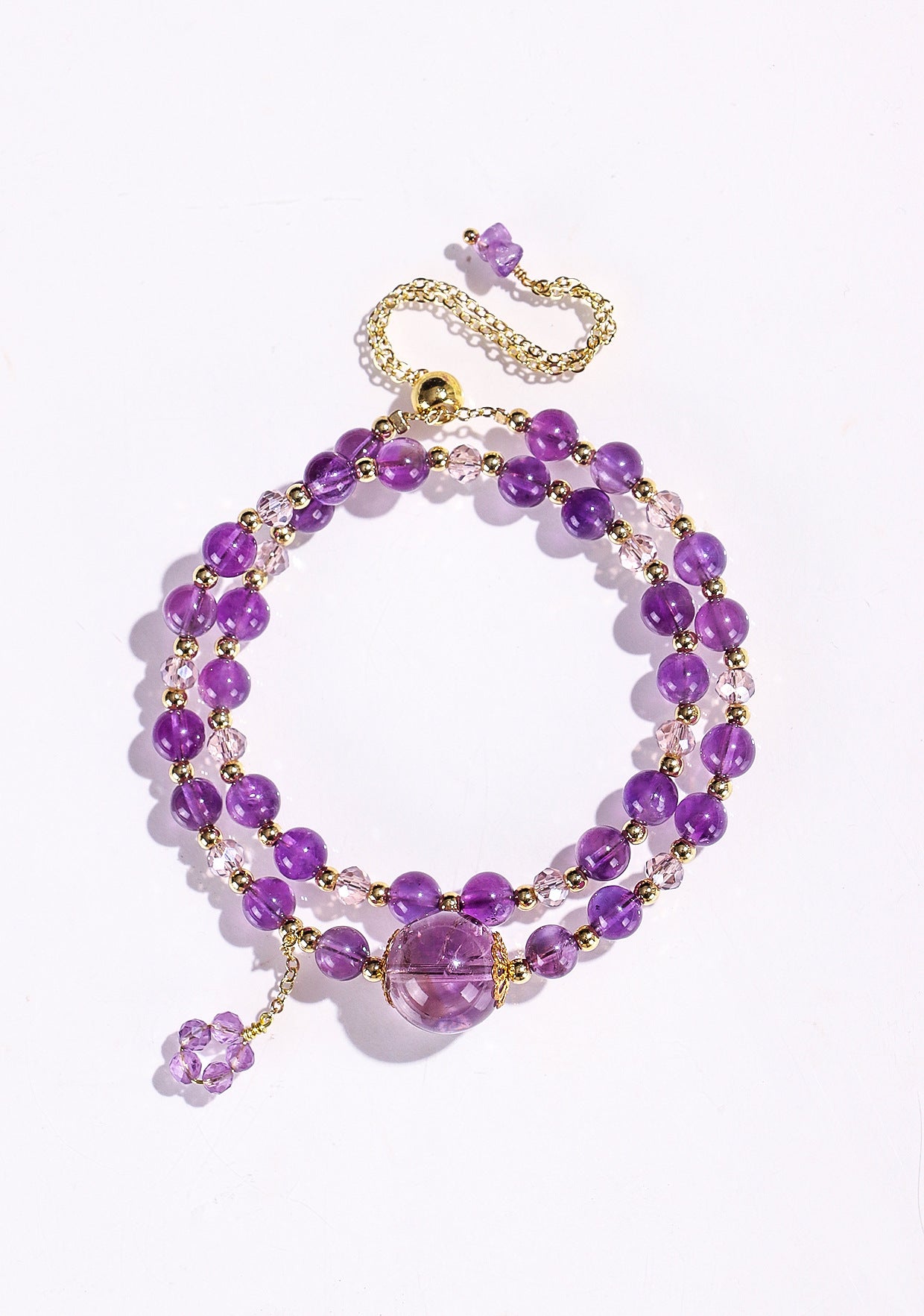 Planderful Fortune's Favor Bracelet – Elegant Amethyst Beaded Design