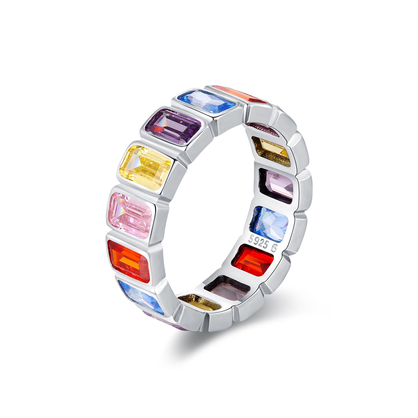 Planderful Gala Fireworks Ring – Elegant Sterling Silver with Sparkling Zircon