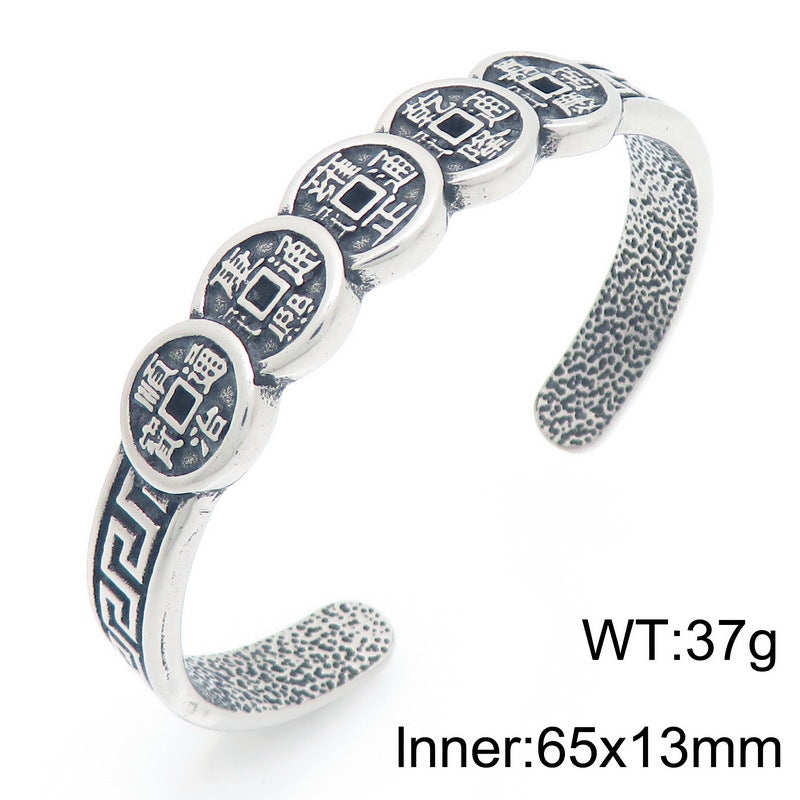 National Style Five Emperors Money Lucky Opening Bracelet – National Style Fulushou