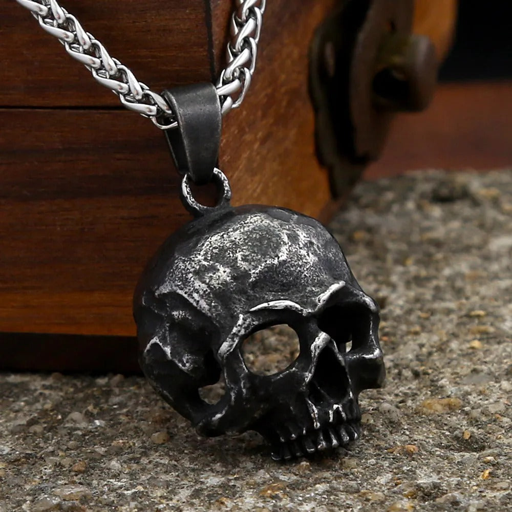 Punk Skull Stainless Steel Pendant Necklace