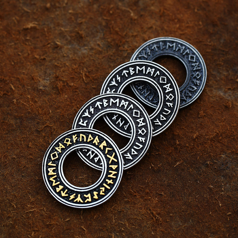 Viking Rune Letter Stainless Steel Pendant for Men - Wholesale Titanium Steel Jewelry Collection