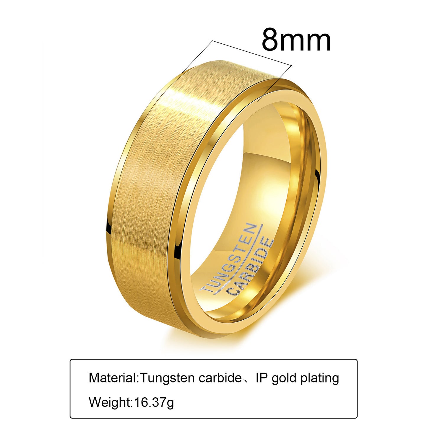 Foreign Trade Jewelry Tungsten Steel Ring Men's Black Blue