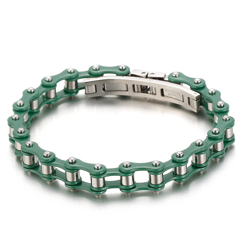 Titanium Steel Men's Bracelet with Multicolor European and American Fashion Touch