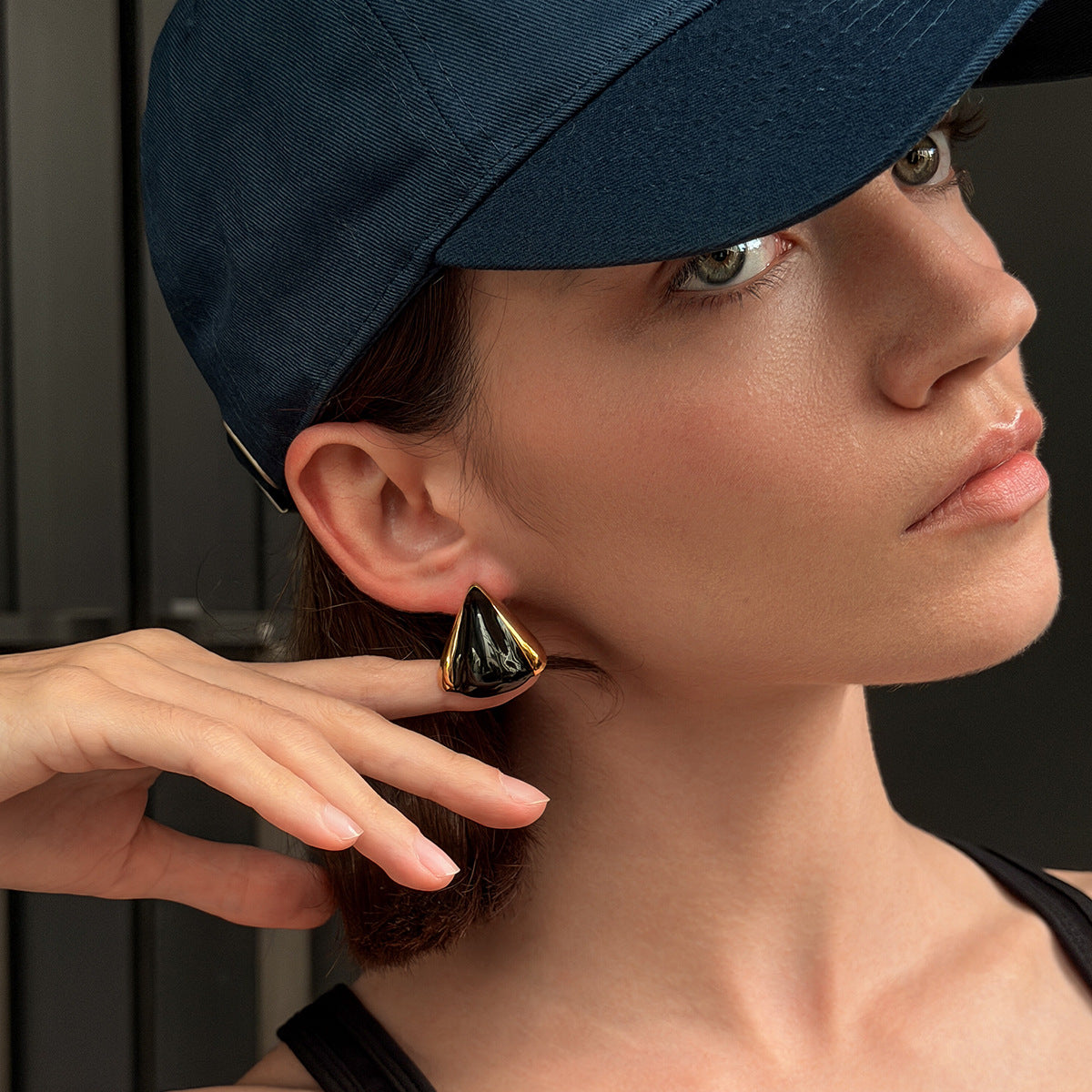 Stainless Steel Geometric Stud Earrings For Business Professionals By Planderful Vienna Verve