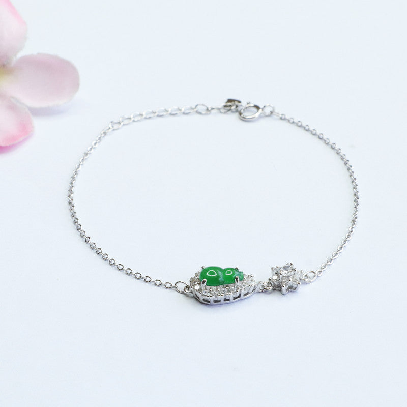 Green Jadeite Gourd Bracelet