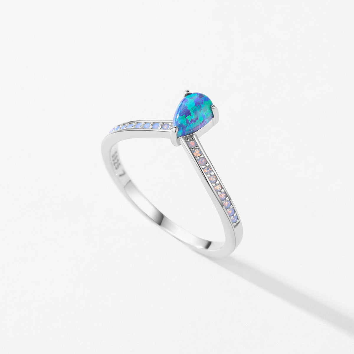 European and American Style Sterling Silver Opal Ring - Everyday Genie Collection
