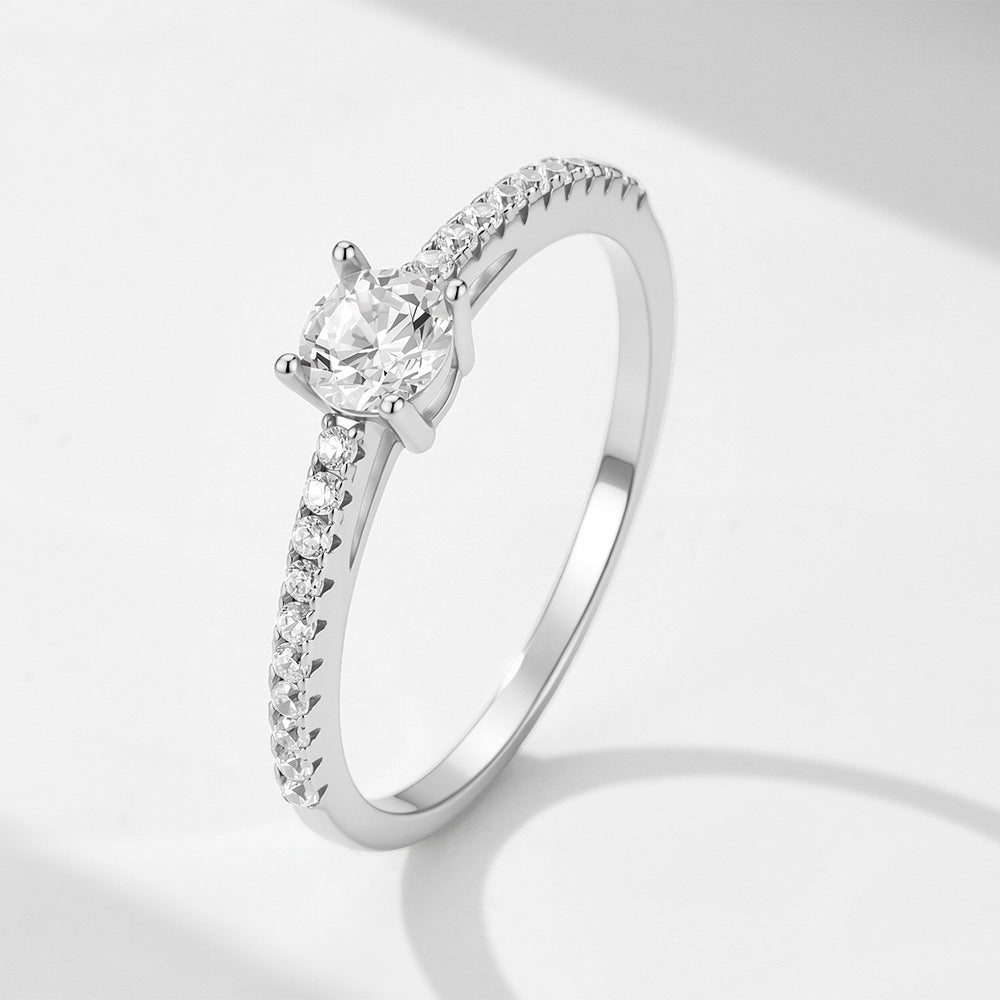 S925 Sterling Silver Zircon Ring Sense Ring