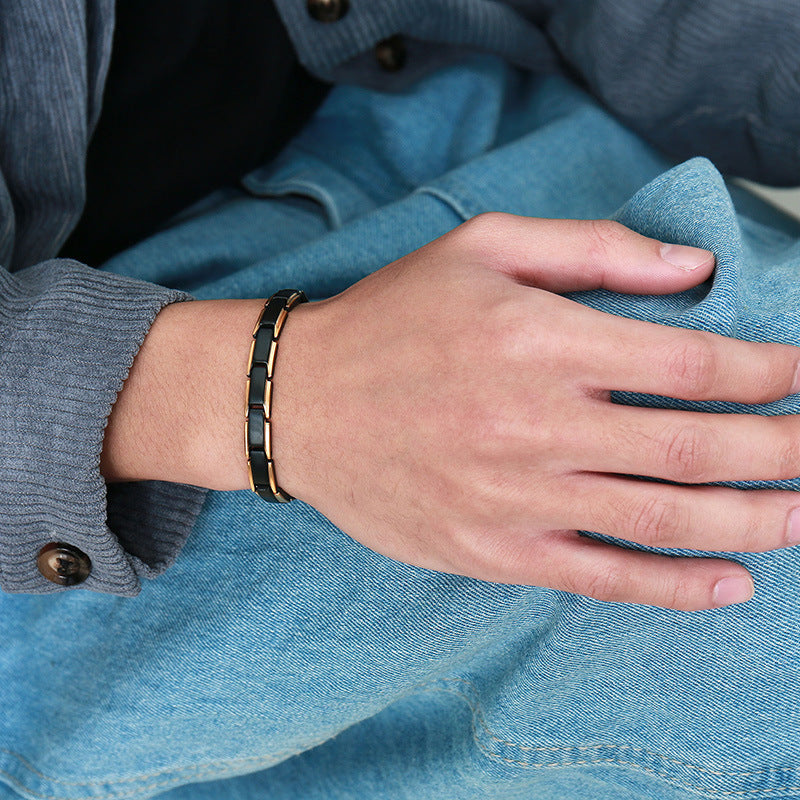 Titanium Magnetic Bracelet Men's Four-in-One Metal Jewelry