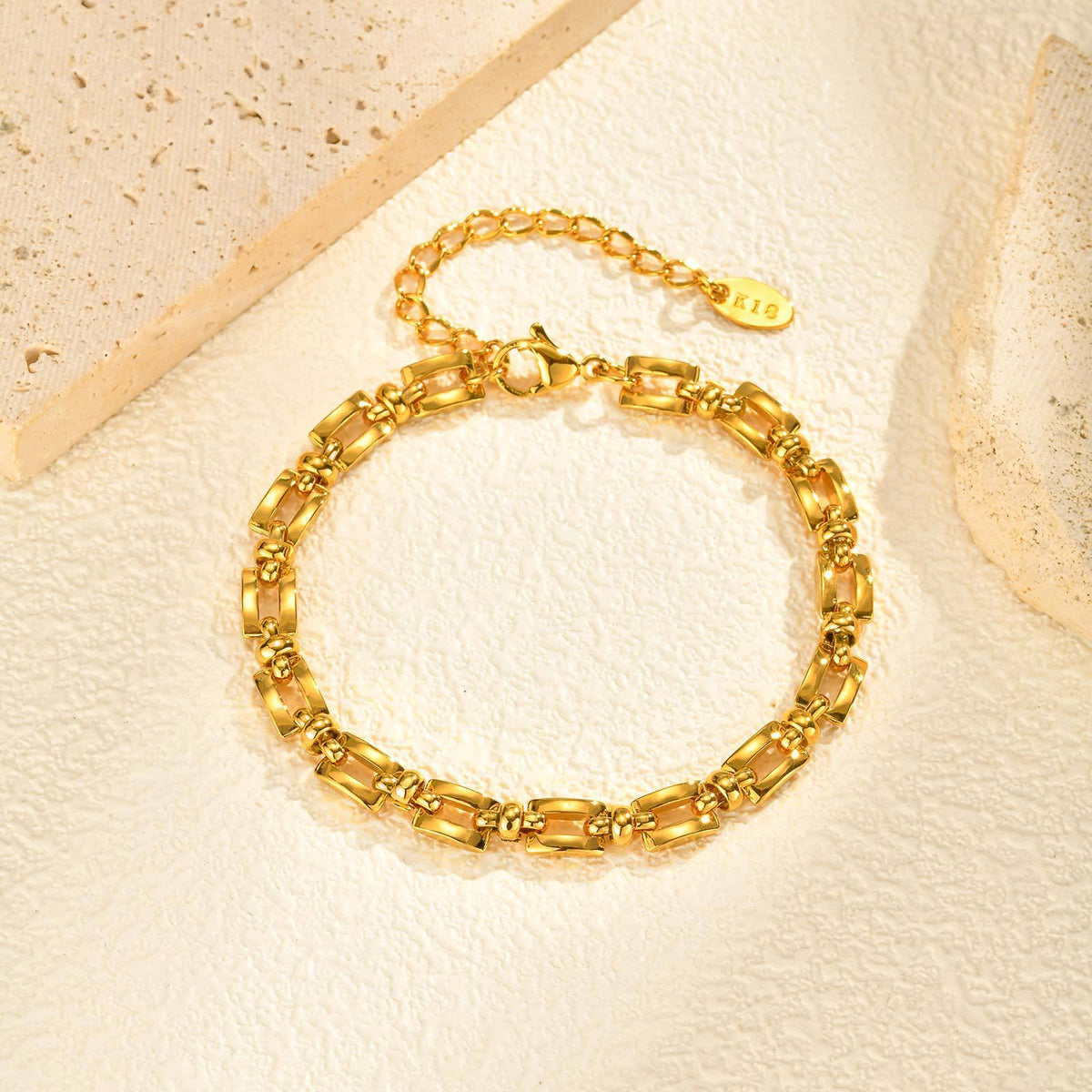 Trendy Shape Handmade Chain Stainless Steel Bracelet Unisex