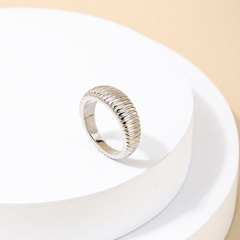 Heart Textured Metal Ring Set from Vienna Verve Collection