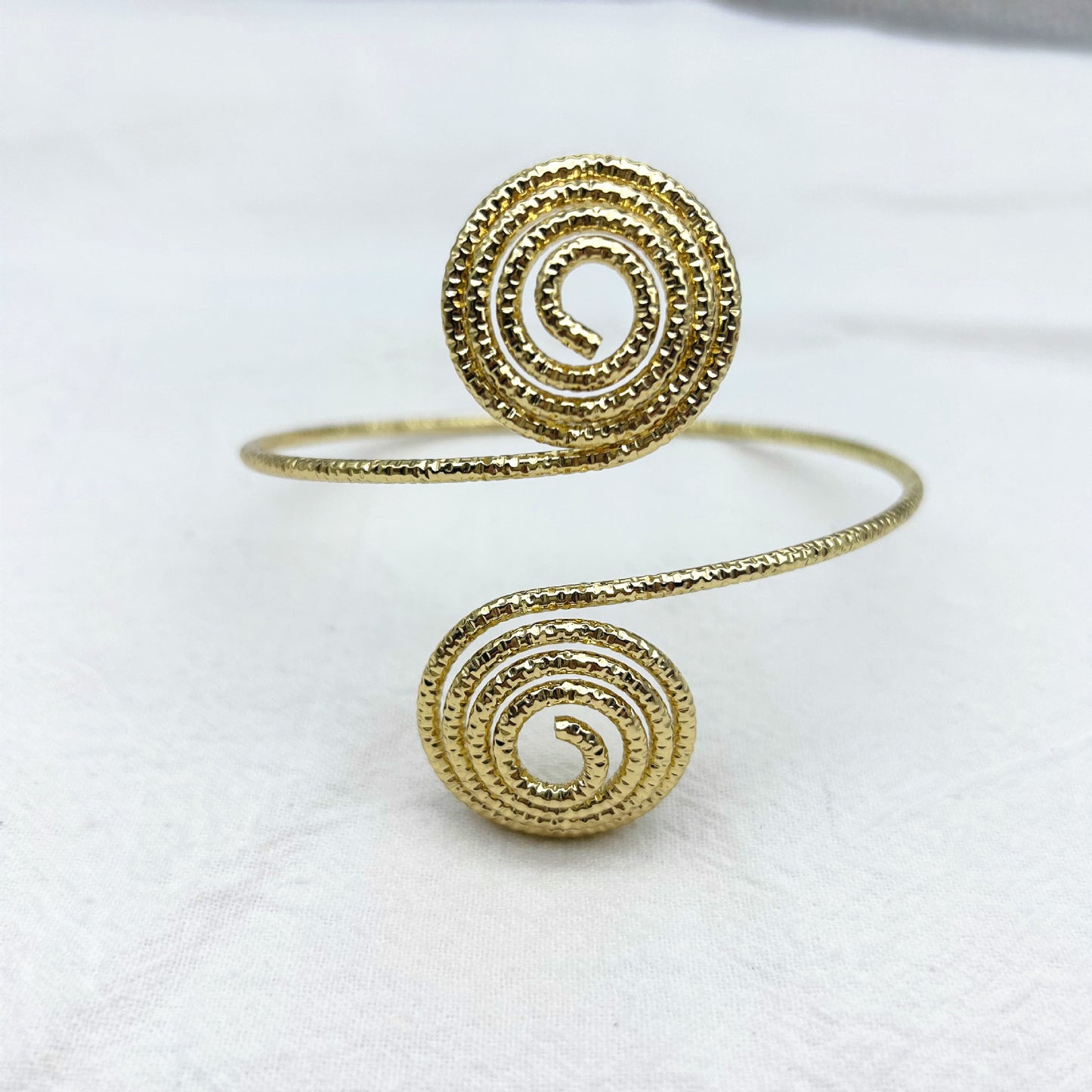 Planderful Savanna Rhythms Bracelet Set – Exaggerated Metal Design with Zircon Encrusted Detail