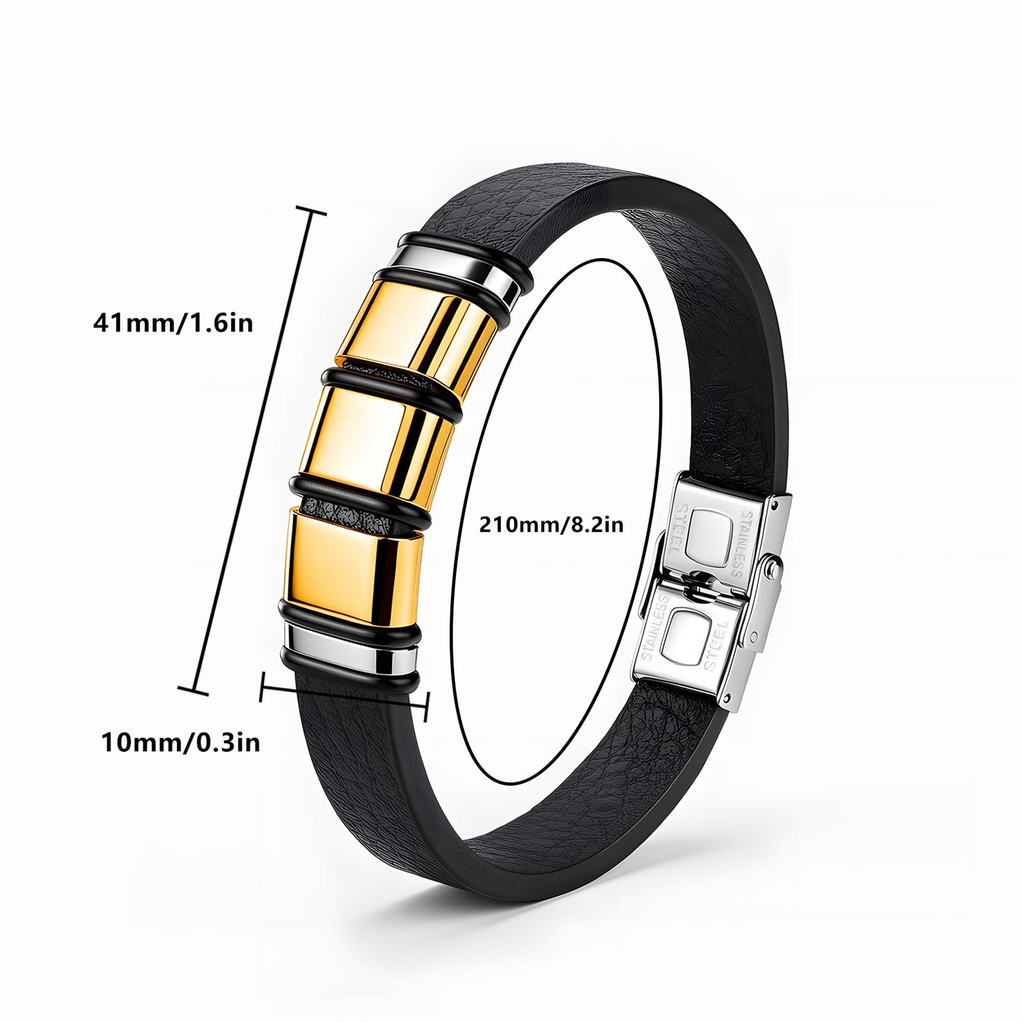 Mens Stainless Steel Bracelet Everyday Genie By Planderful Unisex Versatile Modern Jewelry For Business Professionals