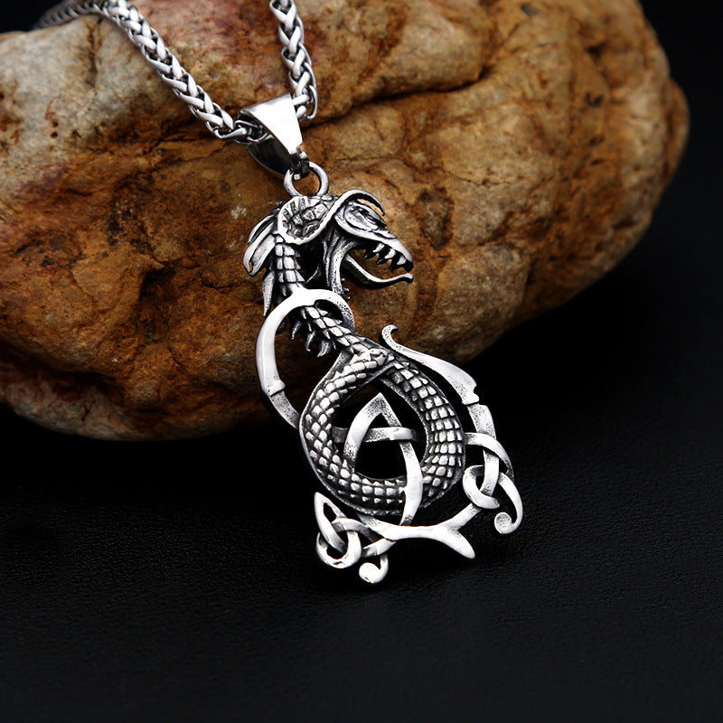 Vintage Viking Dragon Stainless Steel Men's Ring