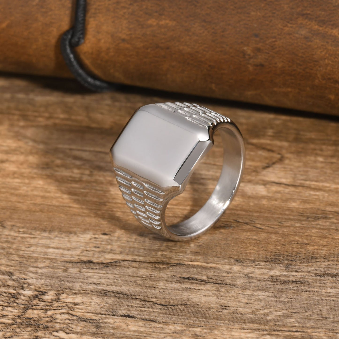 Stainless Steel Cross-Border Ring for Men's Fashion Trend