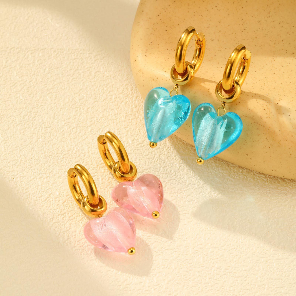 Stainless Steel Heart Earrings
