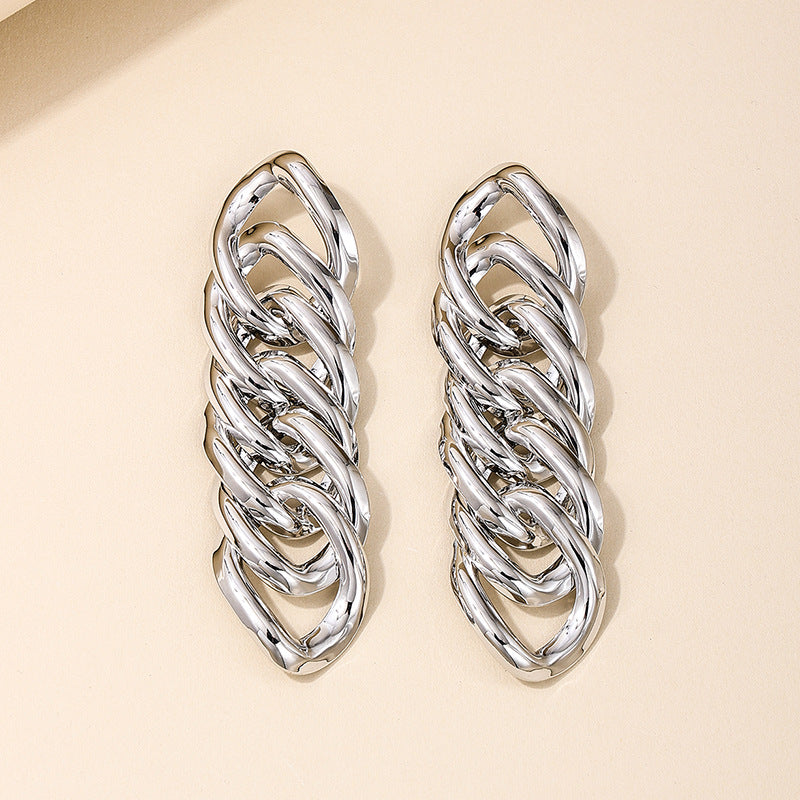 Exaggerated Tassel Geometric Earrings - Vienna Verve Collection