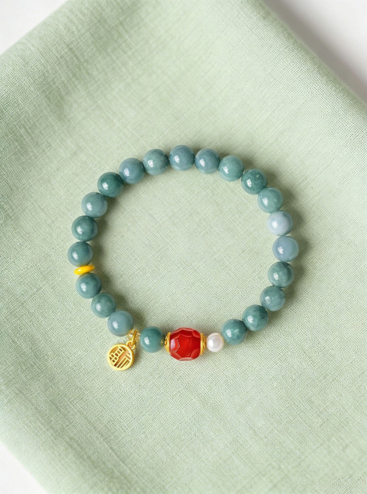Freshwater Pearl Agate Jade Bracelet