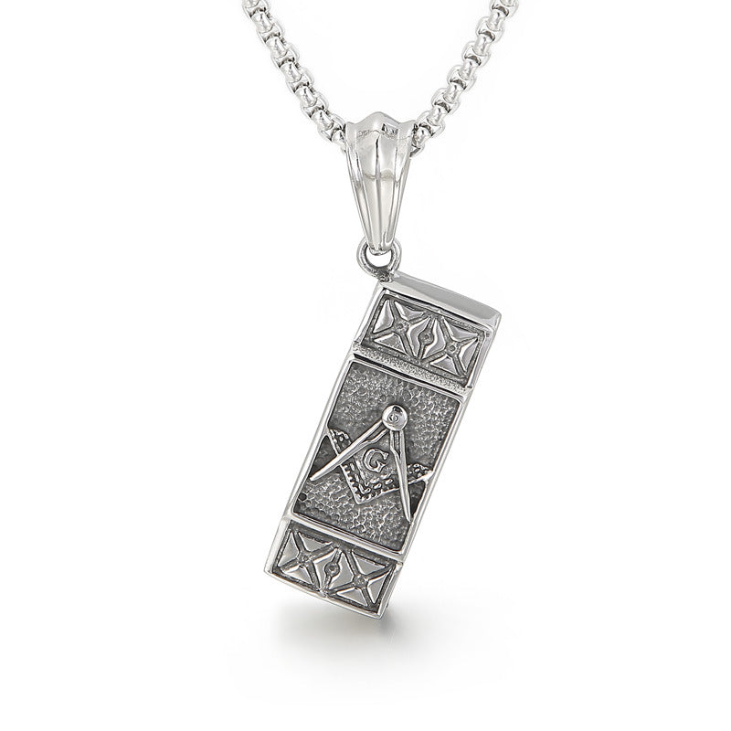 Retro Personalized Music Harmonica Piano Titanium Steel Pendant