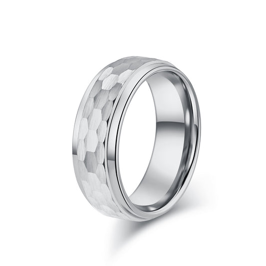 Carbonized Tungsten Steel Ring Men's Fashion Jewelry