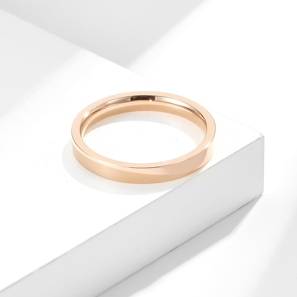 Simple 3MM Stainless Steel Stackable Ring for All