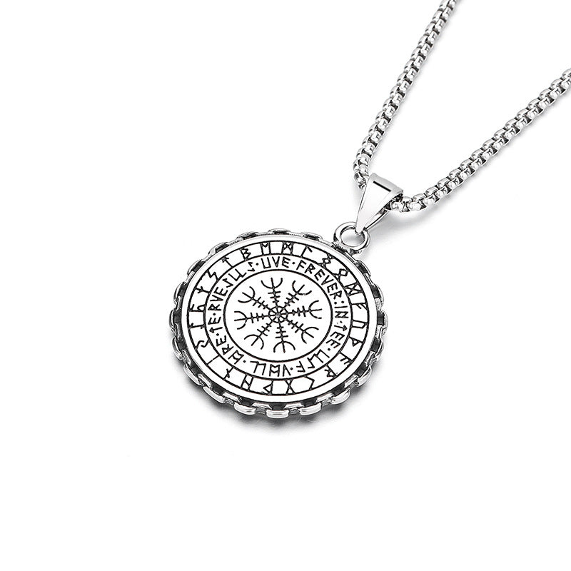 Steel Necklace - Elegant Viking Tree Of Life Pendant For Everyday Wear, Durable Modern Jewelry Gift