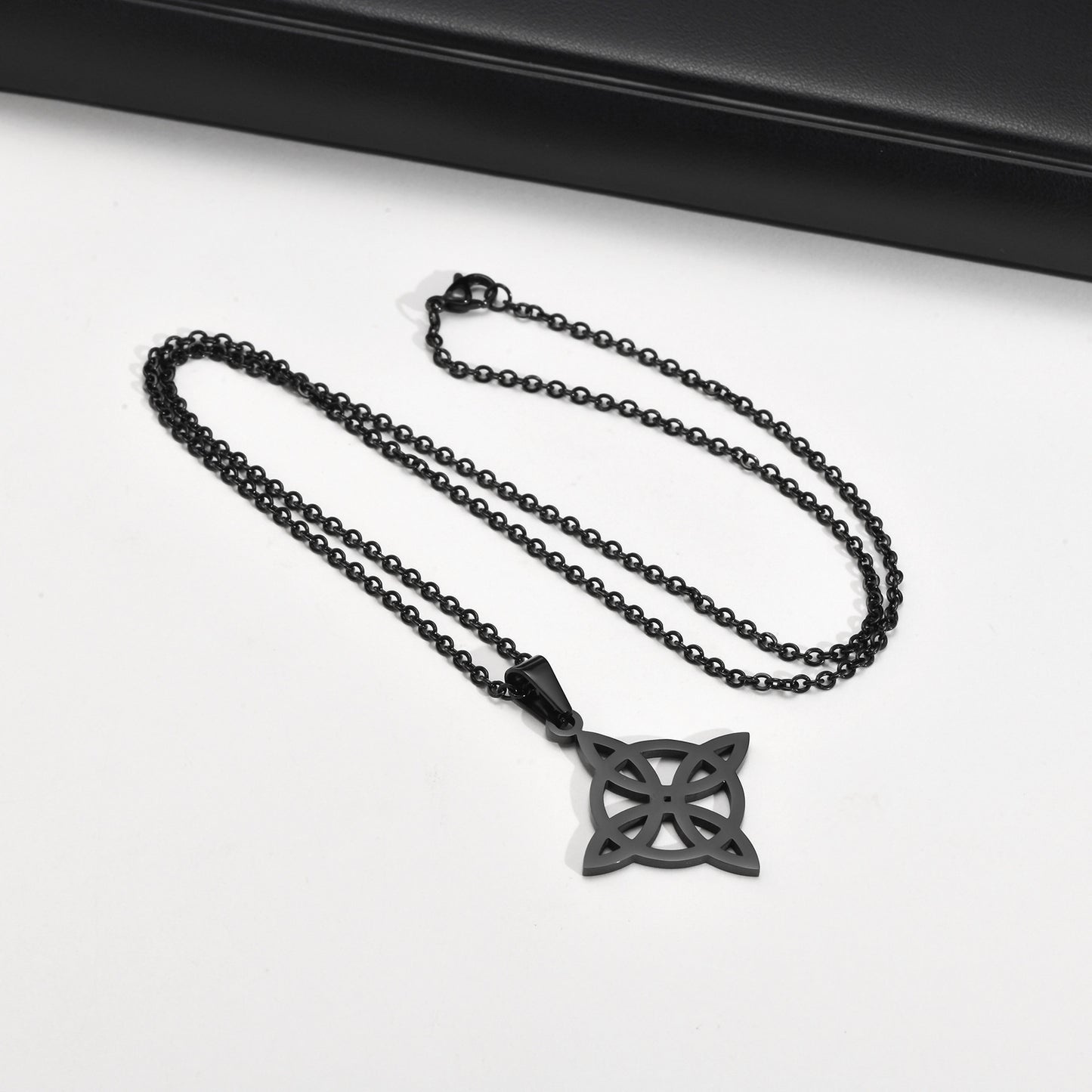 Stainless Steel Celtic Knot Pendant Black Men for Men