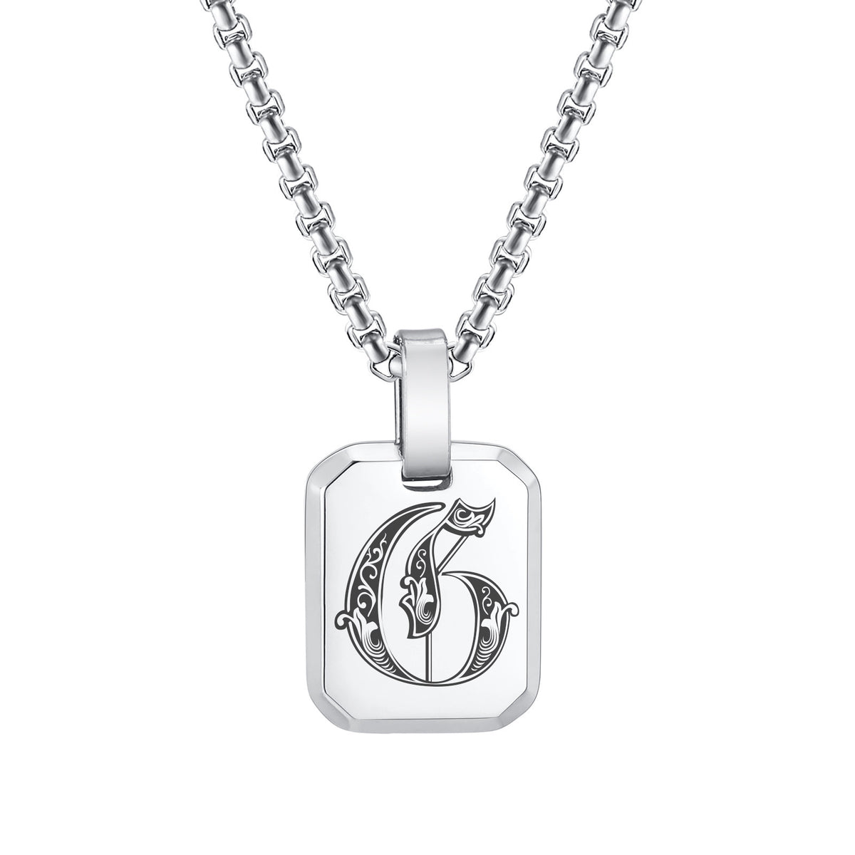Stainless Steel Initial Letter & Blank Pendants
