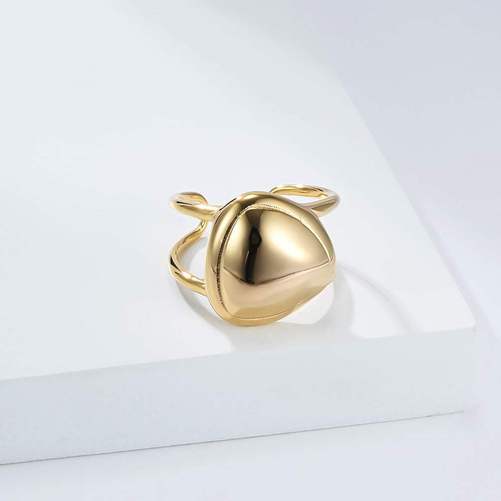 Planderful Stainless Steel Ring For Women Everyday Genie Arc Open Design Smooth Surface Comfort Fit Sizes 5 To 10